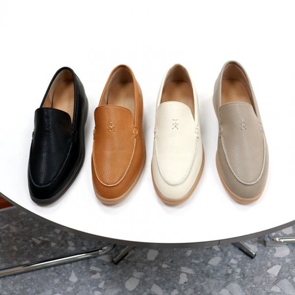 천연가죽 발편한 쿠션 통굽 여자 단화 로퍼