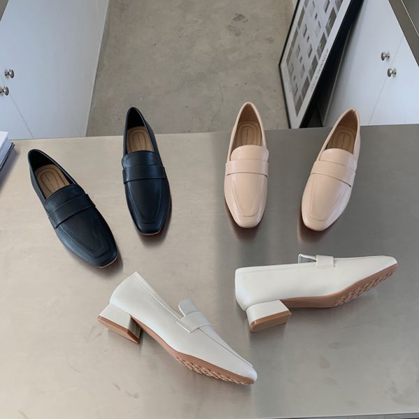 스퀘어 페니로퍼 발편한 3cm 여자 로퍼