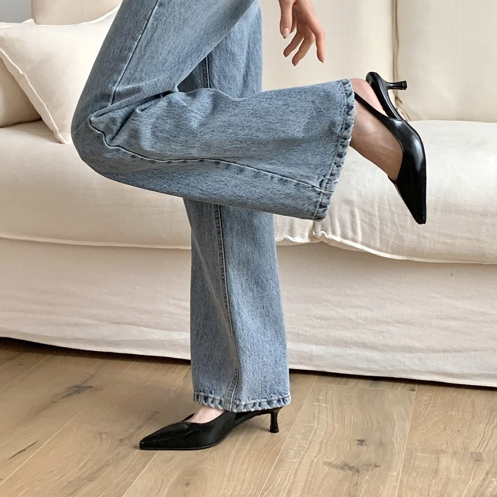 기획 스틸레토 슬링백 미들힐 5cm 발편한 쿠션 스트랩 구두 | 바이모구 BY MOGU - 트렌디한 여자 신발 쇼핑몰